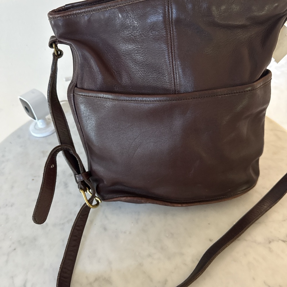 Vintage Coach Bleeker Black Leather Bucket Bag - Gem
